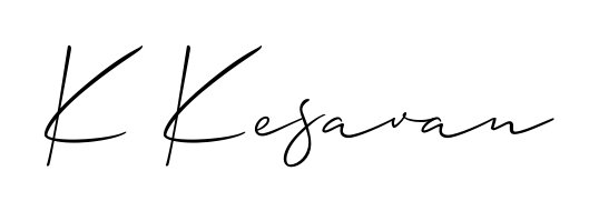 Style your name K Kesavan with confidence using Allison_Script signature design. Simple, elegant, and ready for immediate document use. K Kesavan signature style 2 images and pictures png