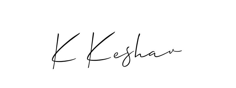 Also You can easily find your signature by using the search form. We will create K Keshav name handwritten signature images for you free of cost using Allison_Script sign style. K Keshav signature style 2 images and pictures png