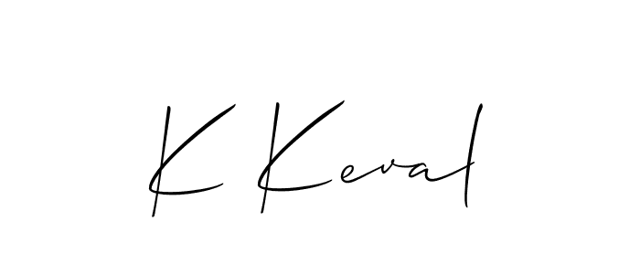 Make a short K Keval signature style. Manage your documents anywhere anytime using Allison_Script. Create and add eSignatures, submit forms, share and send files easily. K Keval signature style 2 images and pictures png