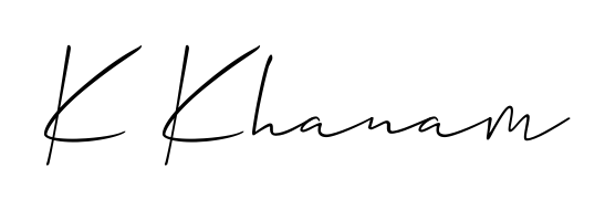 The Allison_Script typeface gives name K Khanam a refined look. Suitable for certificates, diplomas, and official verification. K Khanam signature style 2 images and pictures png