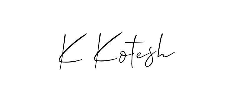 if you are searching for the best signature style for your name K Kotesh. so please give up your signature search. here we have designed multiple signature styles  using Allison_Script. K Kotesh signature style 2 images and pictures png