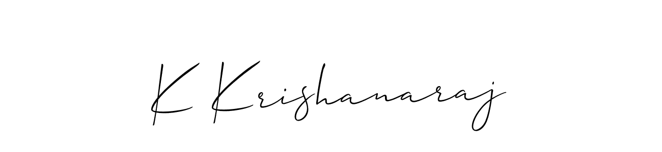 You should practise on your own different ways (Allison_Script) to write your name (K Krishanaraj) in signature. don't let someone else do it for you. K Krishanaraj signature style 2 images and pictures png