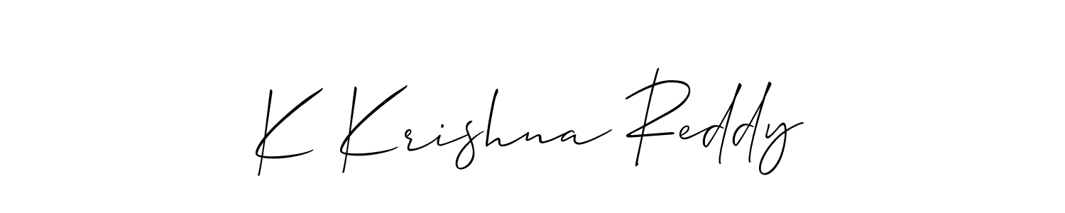 Design your own signature with our free online signature maker. With this signature software, you can create a handwritten (Allison_Script) signature for name K Krishna Reddy. K Krishna Reddy signature style 2 images and pictures png