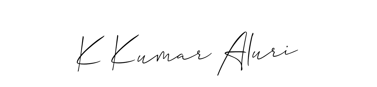 Here are the top 10 professional signature styles for the name K Kumar Aluri. These are the best autograph styles you can use for your name. K Kumar Aluri signature style 2 images and pictures png