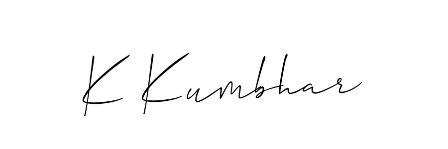 K Kumbhar stylish signature style. Best Handwritten Sign (Allison_Script) for my name. Handwritten Signature Collection Ideas for my name K Kumbhar. K Kumbhar signature style 2 images and pictures png