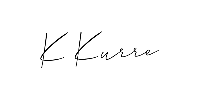 Also You can easily find your signature by using the search form. We will create K Kurre name handwritten signature images for you free of cost using Allison_Script sign style. K Kurre signature style 2 images and pictures png