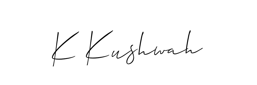 Similarly Allison_Script is the best handwritten signature design. Signature creator online .You can use it as an online autograph creator for name K Kushwah. K Kushwah signature style 2 images and pictures png