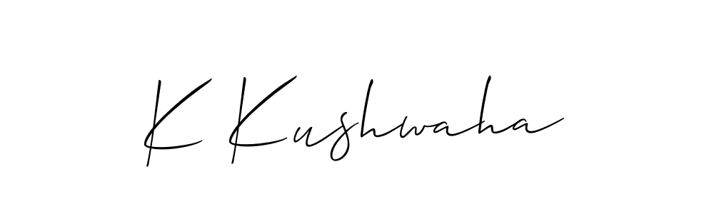 It looks lik you need a new signature style for name K Kushwaha. Design unique handwritten (Allison_Script) signature with our free signature maker in just a few clicks. K Kushwaha signature style 2 images and pictures png