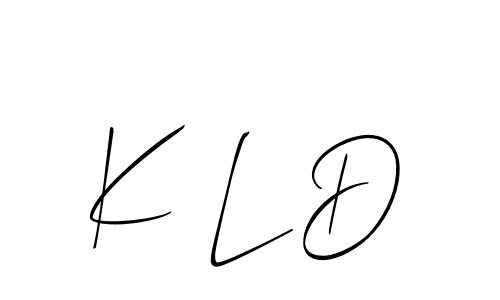 Similarly Allison_Script is the best handwritten signature design. Signature creator online .You can use it as an online autograph creator for name K L D. K L D signature style 2 images and pictures png