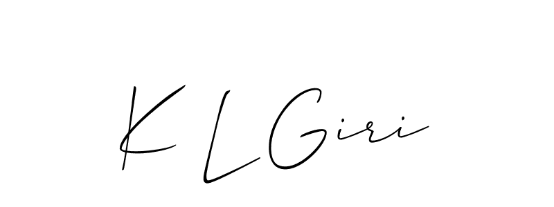 Make a beautiful signature design for name K L Giri. Use this online signature maker to create a handwritten signature for free. K L Giri signature style 2 images and pictures png