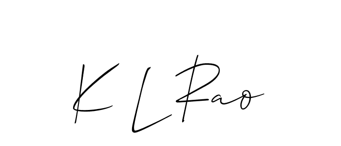Here are the top 10 professional signature styles for the name K L Rao. These are the best autograph styles you can use for your name. K L Rao signature style 2 images and pictures png