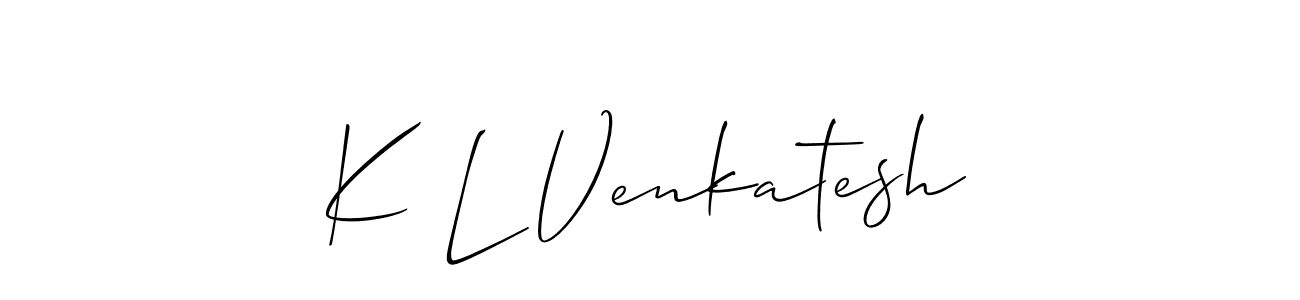 Use a signature maker to create a handwritten signature online. With this signature software, you can design (Allison_Script) your own signature for name K L Venkatesh. K L Venkatesh signature style 2 images and pictures png