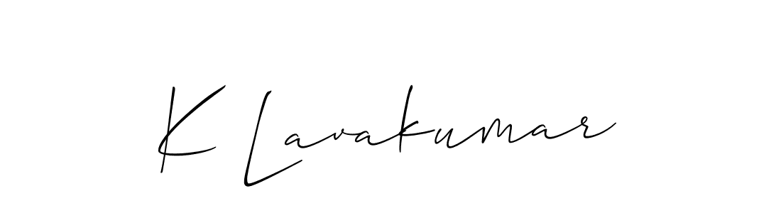 Design your own signature with our free online signature maker. With this signature software, you can create a handwritten (Allison_Script) signature for name K Lavakumar. K Lavakumar signature style 2 images and pictures png