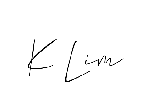 if you are searching for the best signature style for your name K Lim. so please give up your signature search. here we have designed multiple signature styles  using Allison_Script. K Lim signature style 2 images and pictures png