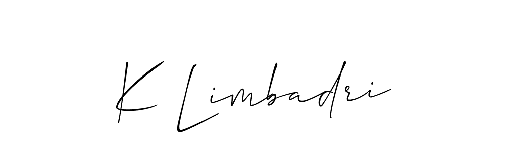 Make a beautiful signature design for name K Limbadri. Use this online signature maker to create a handwritten signature for free. K Limbadri signature style 2 images and pictures png