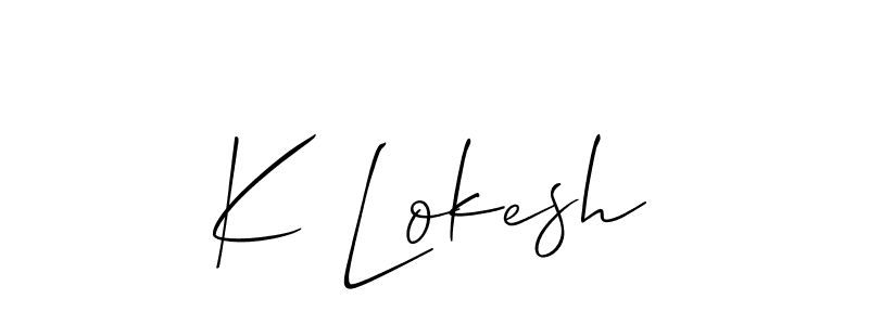 Similarly Allison_Script is the best handwritten signature design. Signature creator online .You can use it as an online autograph creator for name K Lokesh. K Lokesh signature style 2 images and pictures png