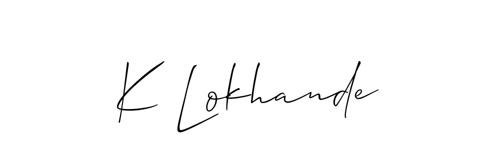 Similarly Allison_Script is the best handwritten signature design. Signature creator online .You can use it as an online autograph creator for name K Lokhande. K Lokhande signature style 2 images and pictures png