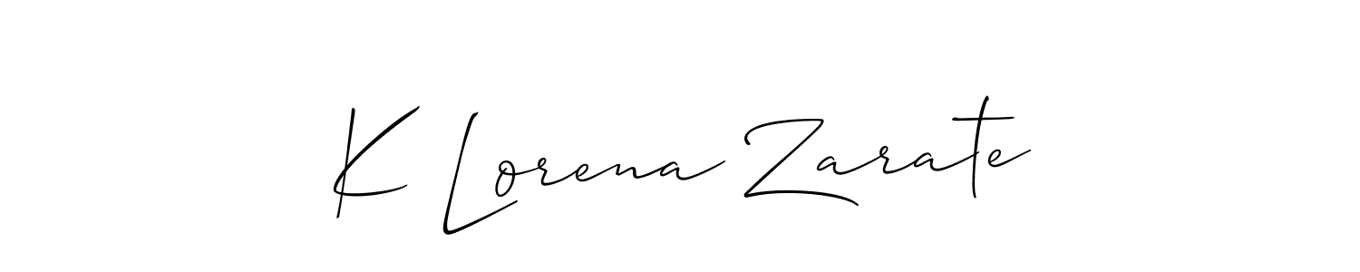 You can use this online signature creator to create a handwritten signature for the name K Lorena Zarate. This is the best online autograph maker. K Lorena Zarate signature style 2 images and pictures png