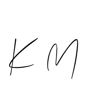 How to make K M signature? Allison_Script is a professional autograph style. Create handwritten signature for K M name. K M signature style 2 images and pictures png