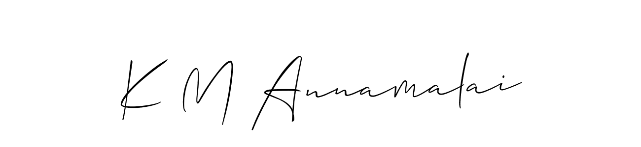 Best and Professional Signature Style for K M Annamalai. Allison_Script Best Signature Style Collection. K M Annamalai signature style 2 images and pictures png