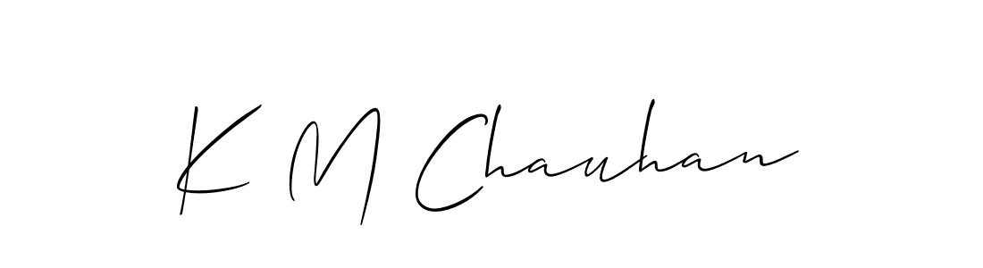 Similarly Allison_Script is the best handwritten signature design. Signature creator online .You can use it as an online autograph creator for name K M Chauhan. K M Chauhan signature style 2 images and pictures png