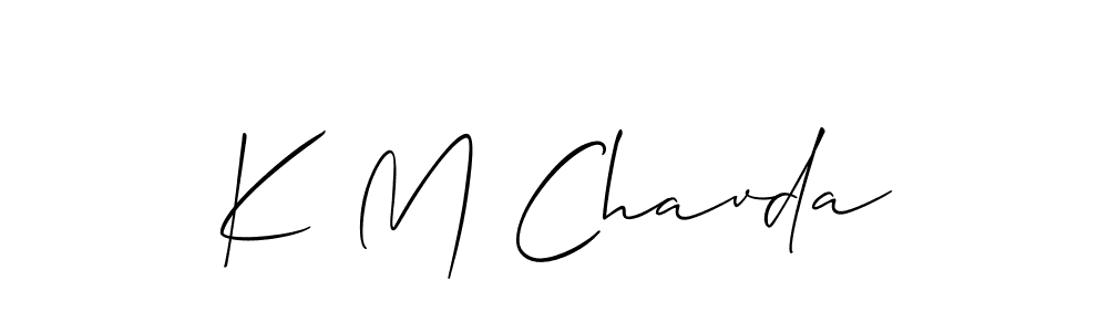 You can use this online signature creator to create a handwritten signature for the name K M Chavda. This is the best online autograph maker. K M Chavda signature style 2 images and pictures png