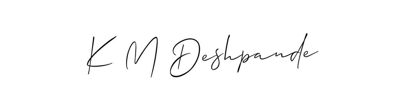 Similarly Allison_Script is the best handwritten signature design. Signature creator online .You can use it as an online autograph creator for name K M Deshpande. K M Deshpande signature style 2 images and pictures png