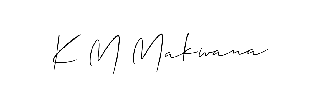 You should practise on your own different ways (Allison_Script) to write your name (K M Makwana) in signature. don't let someone else do it for you. K M Makwana signature style 2 images and pictures png