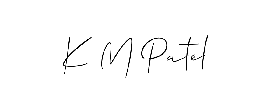 Make a beautiful signature design for name K M Patel. Use this online signature maker to create a handwritten signature for free. K M Patel signature style 2 images and pictures png