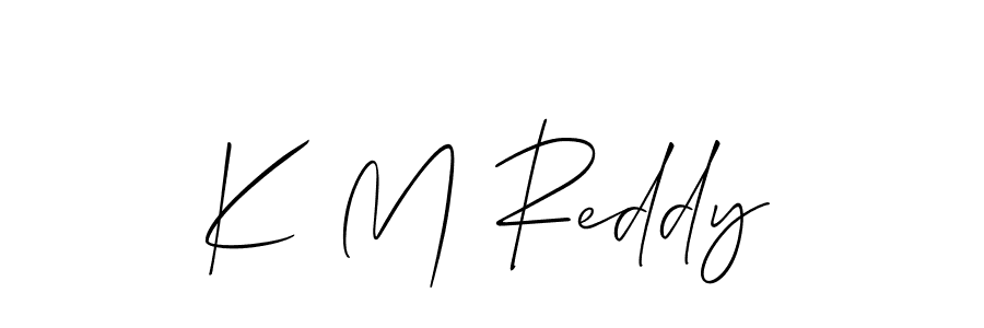 Also You can easily find your signature by using the search form. We will create K M Reddy name handwritten signature images for you free of cost using Allison_Script sign style. K M Reddy signature style 2 images and pictures png