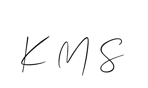 K M S stylish signature style. Best Handwritten Sign (Allison_Script) for my name. Handwritten Signature Collection Ideas for my name K M S. K M S signature style 2 images and pictures png