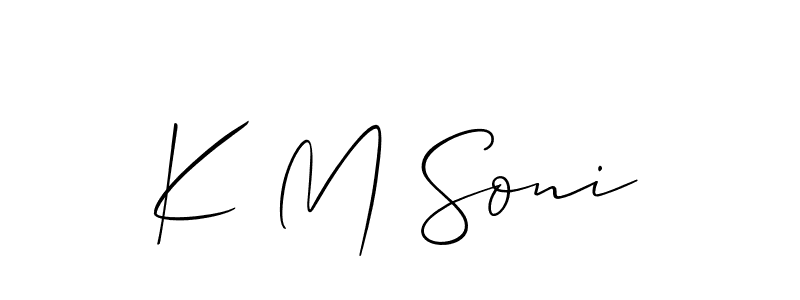 Similarly Allison_Script is the best handwritten signature design. Signature creator online .You can use it as an online autograph creator for name K M Soni. K M Soni signature style 2 images and pictures png