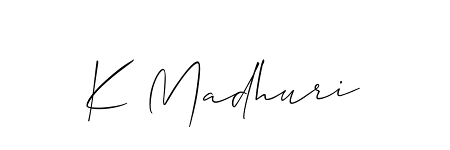 You can use this online signature creator to create a handwritten signature for the name K Madhuri. This is the best online autograph maker. K Madhuri signature style 2 images and pictures png