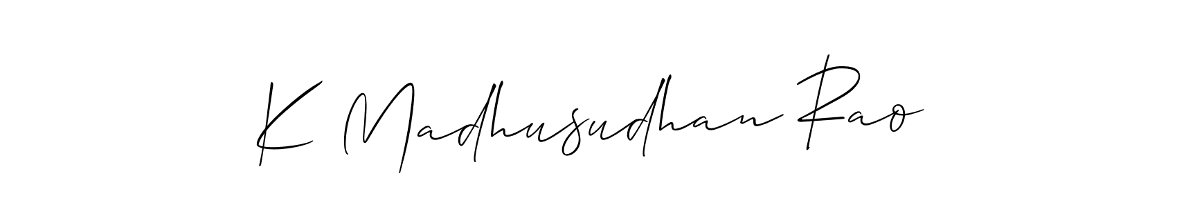 Make a beautiful signature design for name K Madhusudhan Rao. Use this online signature maker to create a handwritten signature for free. K Madhusudhan Rao signature style 2 images and pictures png