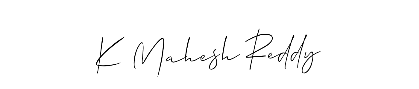 Also You can easily find your signature by using the search form. We will create K Mahesh Reddy name handwritten signature images for you free of cost using Allison_Script sign style. K Mahesh Reddy signature style 2 images and pictures png