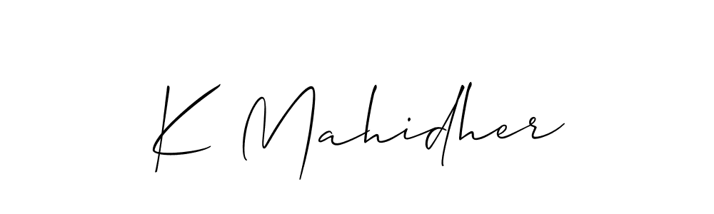 See photos of K Mahidher official signature by Spectra . Check more albums & portfolios. Read reviews & check more about Allison_Script font. K Mahidher signature style 2 images and pictures png