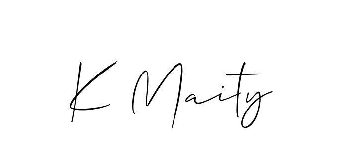 Similarly Allison_Script is the best handwritten signature design. Signature creator online .You can use it as an online autograph creator for name K Maity. K Maity signature style 2 images and pictures png