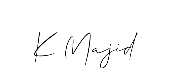 Create a beautiful signature design for name K Majid. With this signature (Allison_Script) fonts, you can make a handwritten signature for free. K Majid signature style 2 images and pictures png