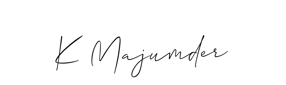 Also You can easily find your signature by using the search form. We will create K Majumder name handwritten signature images for you free of cost using Allison_Script sign style. K Majumder signature style 2 images and pictures png