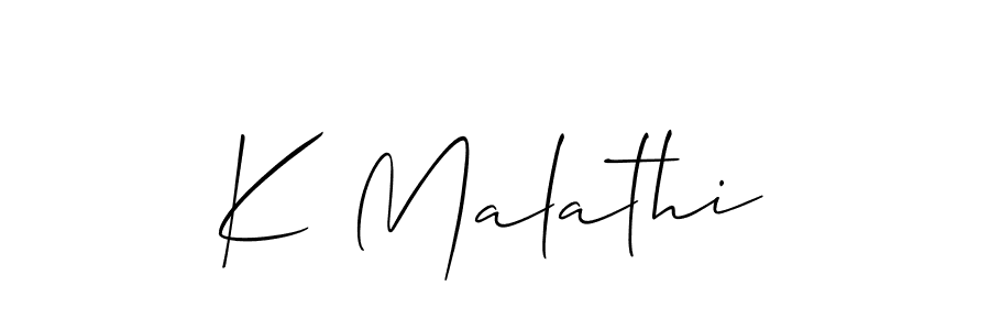 Best and Professional Signature Style for K Malathi. Allison_Script Best Signature Style Collection. K Malathi signature style 2 images and pictures png