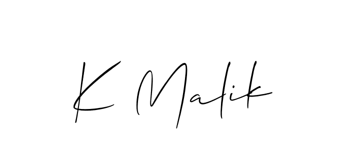 K Malik stylish signature style. Best Handwritten Sign (Allison_Script) for my name. Handwritten Signature Collection Ideas for my name K Malik. K Malik signature style 2 images and pictures png