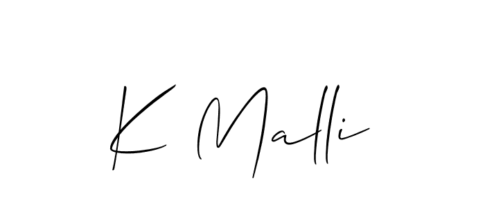 K Malli stylish signature style. Best Handwritten Sign (Allison_Script) for my name. Handwritten Signature Collection Ideas for my name K Malli. K Malli signature style 2 images and pictures png