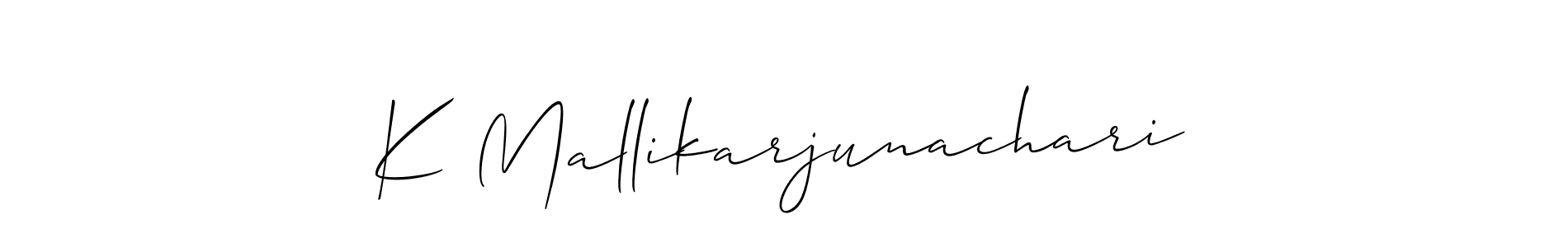 K Mallikarjunachari stylish signature style. Best Handwritten Sign (Allison_Script) for my name. Handwritten Signature Collection Ideas for my name K Mallikarjunachari. K Mallikarjunachari signature style 2 images and pictures png