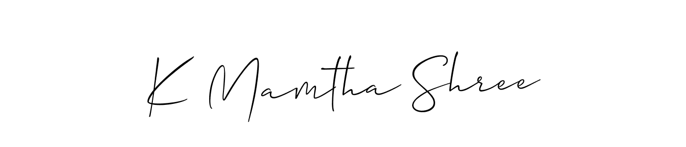 Best and Professional Signature Style for K Mamtha Shree. Allison_Script Best Signature Style Collection. K Mamtha Shree signature style 2 images and pictures png