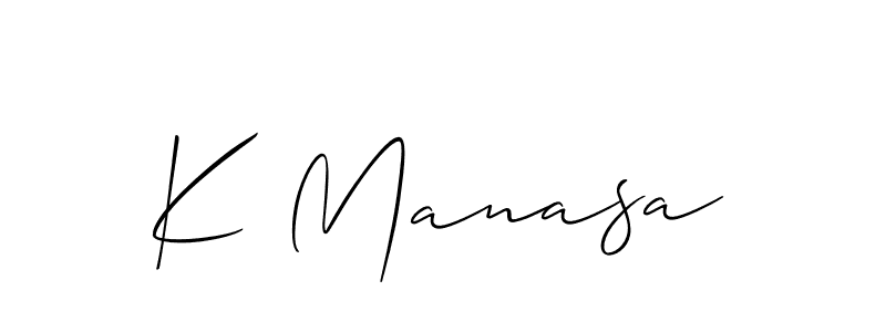 Make a beautiful signature design for name K Manasa. Use this online signature maker to create a handwritten signature for free. K Manasa signature style 2 images and pictures png