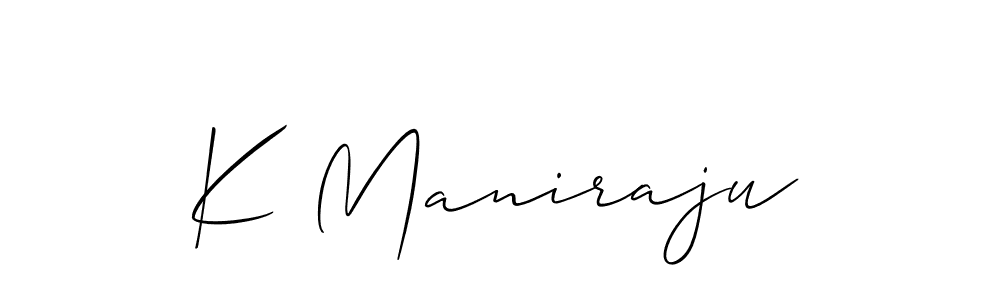 Create a beautiful signature design for name K Maniraju. With this signature (Allison_Script) fonts, you can make a handwritten signature for free. K Maniraju signature style 2 images and pictures png