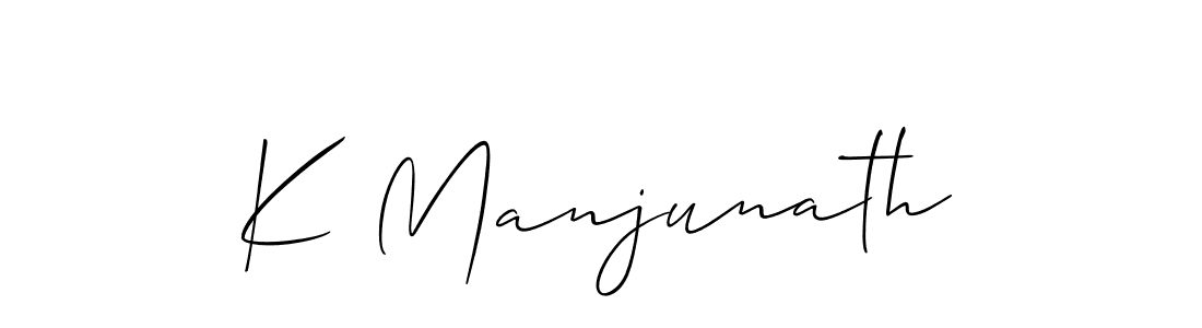 Use a signature maker to create a handwritten signature online. With this signature software, you can design (Allison_Script) your own signature for name K Manjunath. K Manjunath signature style 2 images and pictures png