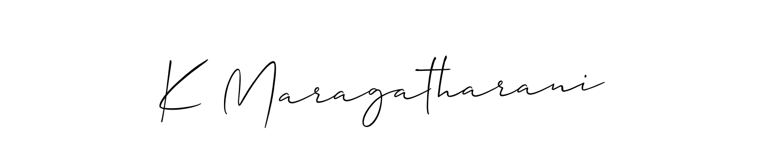 Make a beautiful signature design for name K Maragatharani. With this signature (Allison_Script) style, you can create a handwritten signature for free. K Maragatharani signature style 2 images and pictures png