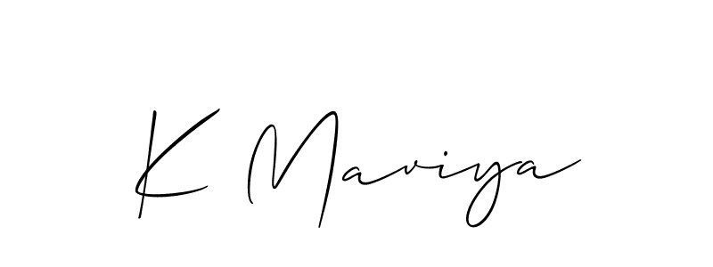 Make a beautiful signature design for name K Maviya. With this signature (Allison_Script) style, you can create a handwritten signature for free. K Maviya signature style 2 images and pictures png