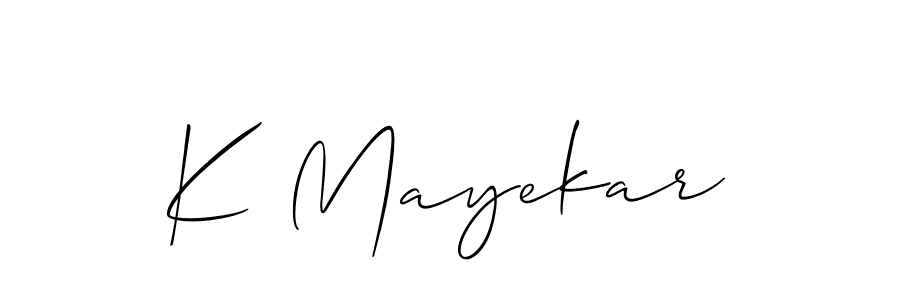 Make a beautiful signature design for name K Mayekar. Use this online signature maker to create a handwritten signature for free. K Mayekar signature style 2 images and pictures png